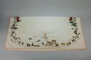 Image of Embroidered tablecloth with Inuit figures, school, the BOWDOIN